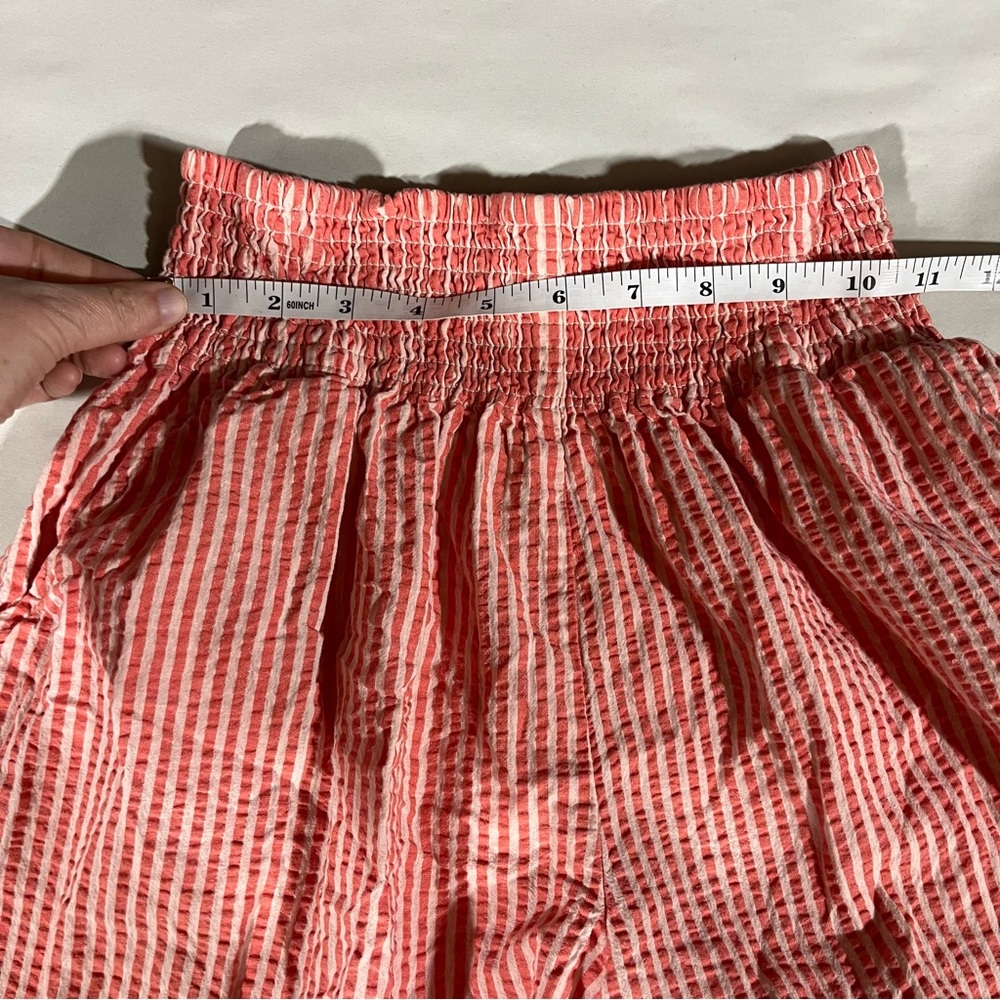Marine Layer Cali Seersucker Striped High Waist Shorts Medium - Picture 8 of 9